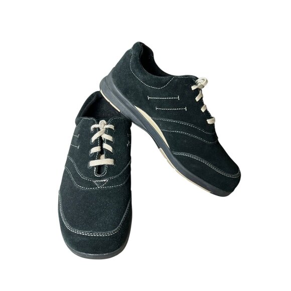 DREW Shoes - Drew Columbia Sneakers Balance Shoes Black Suede Women's 9.5 XW Cushion Support